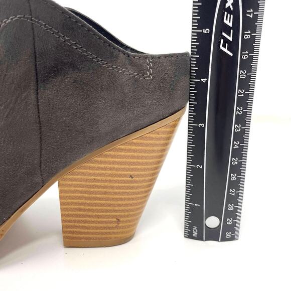 DV DOLCE VITA Gray Brown Faux Suede Mule Bootie - Picture 4 of 9